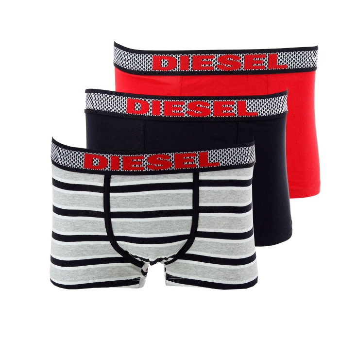 Pack 3 boxers Diesel Shawn (Noir/Gris/Blanc)