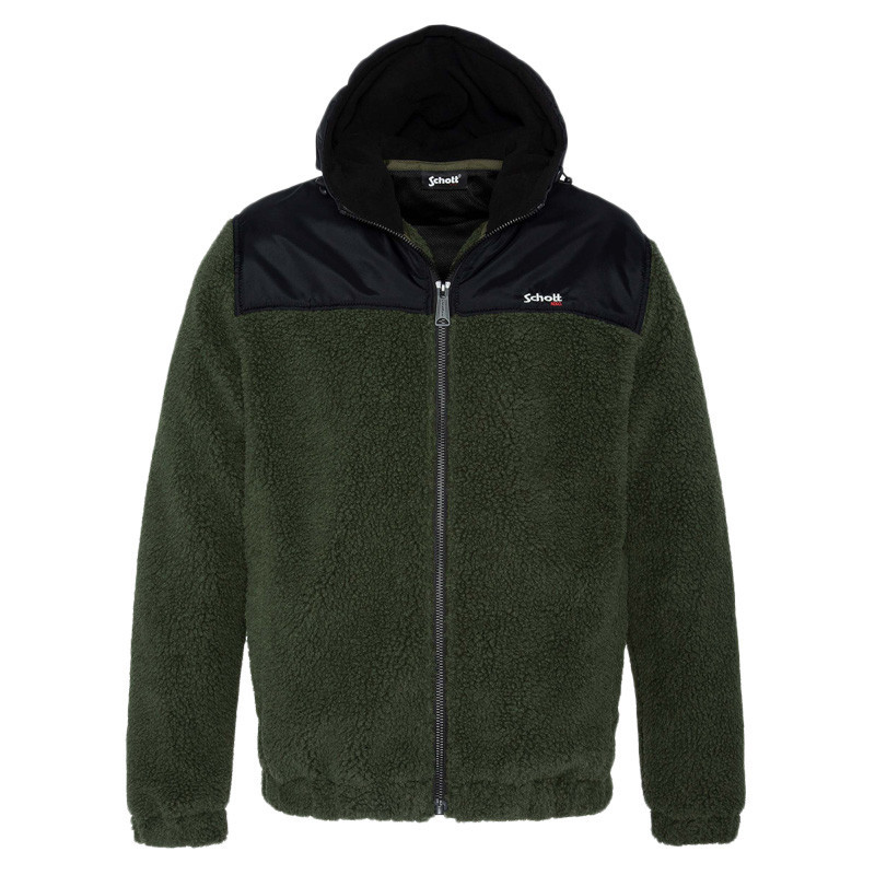 Schott Sweat à capuche Schott ZIPPE SHERPA POLAIRE Schott Sweat à capuche Schott ZIPPE SHERPA POLAIRE