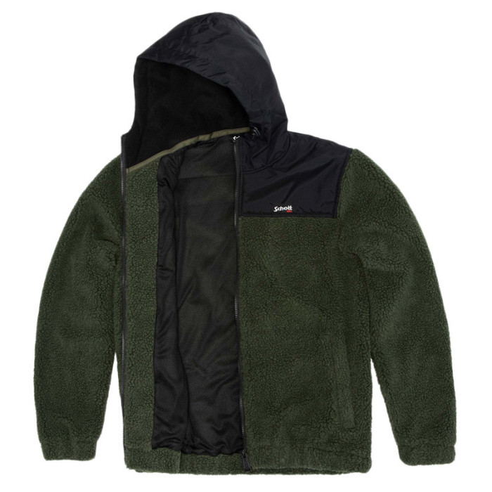 Schott Sweat à capuche Schott ZIPPE SHERPA POLAIRE