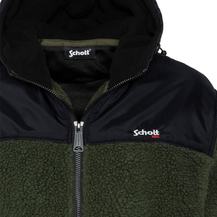 Schott Sweat à capuche Schott ZIPPE SHERPA POLAIRE