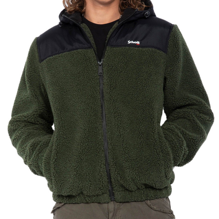 Schott Sweat à capuche Schott ZIPPE SHERPA POLAIRE