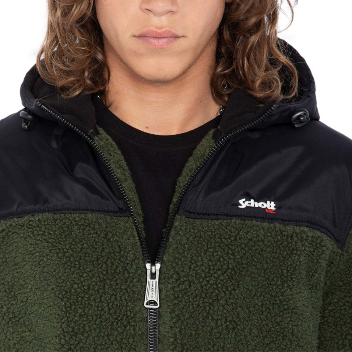 Schott Sweat à capuche Schott ZIPPE SHERPA POLAIRE
