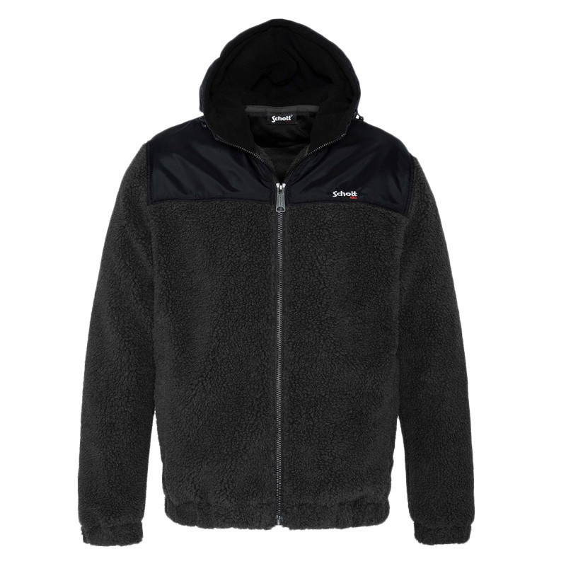 Schott Sweat à capuche Schott ZIPPE SHERPA POLAIRE Schott Sweat à capuche Schott ZIPPE SHERPA POLAIRE