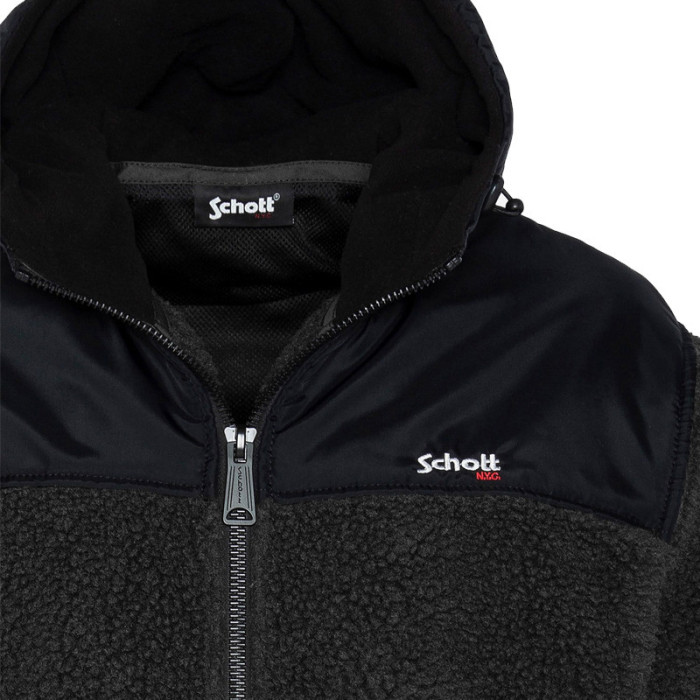 Schott Sweat à capuche Schott ZIPPE SHERPA POLAIRE