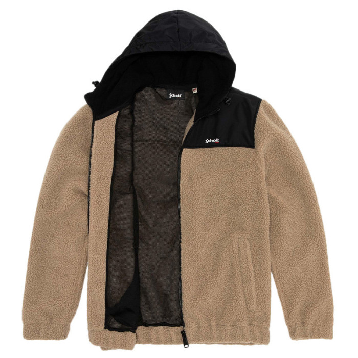 Schott Sweat à capuche Schott ZIPPE SHERPA POLAIRE