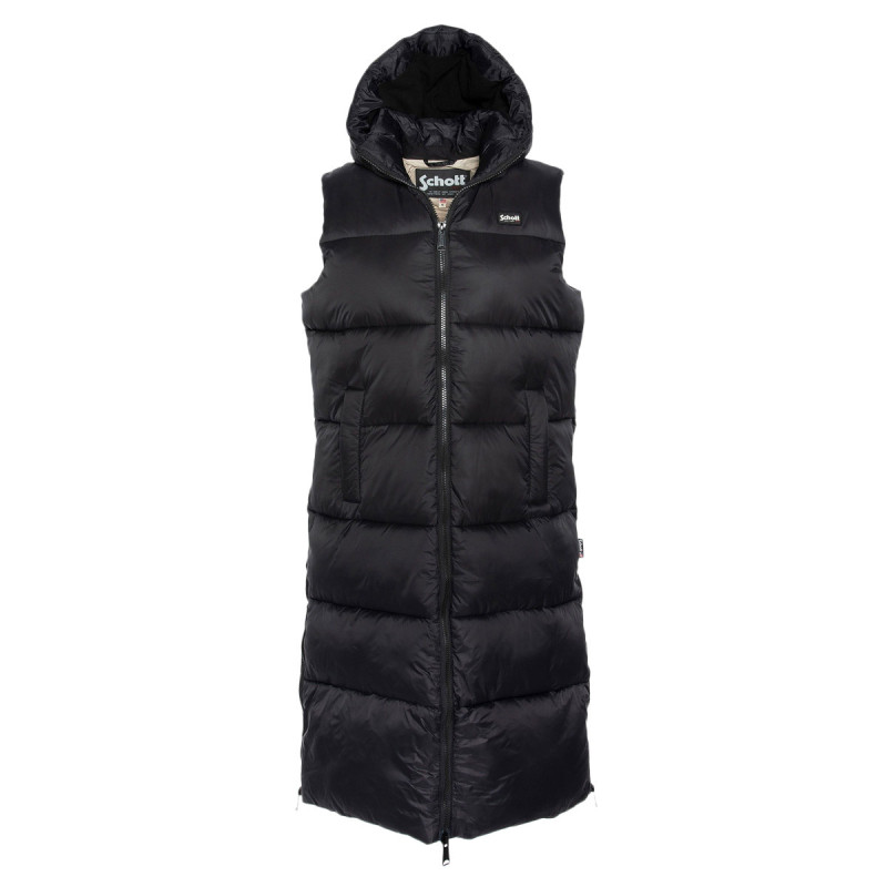 Schott Doudoune à capuche sans manches Schott EXTRA LONGUE Schott Doudoune à capuche sans manches Schott EXTRA LONGUE