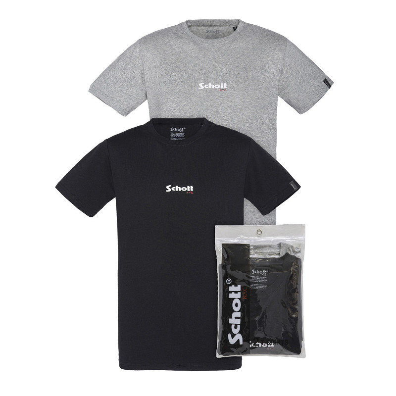 Schott Pack de 2 tee-shirt Schott ras du cou Schott Pack de 2 tee-shirt Schott ras du cou
