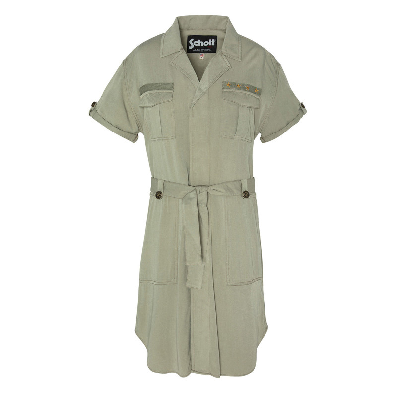 Schott Robe Schott LIGHT ARMY AVEC BRODERIES Schott Robe Schott LIGHT ARMY AVEC BRODERIES