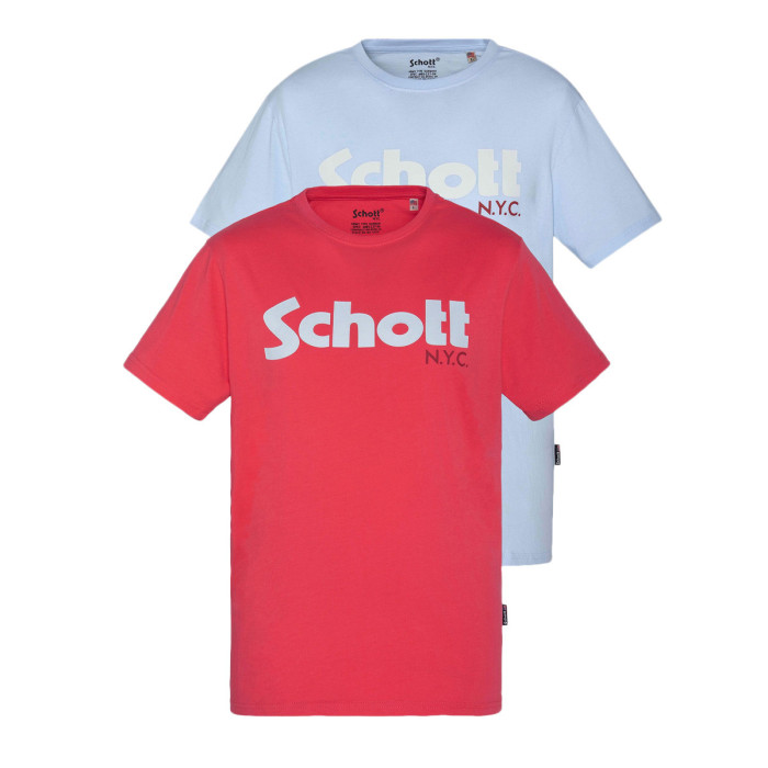 Schott Pack de 2 tee-shirt Schott ras du cou