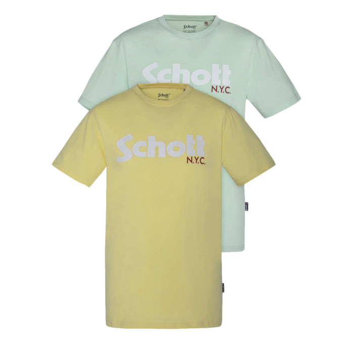 Schott Pack de 2 tee-shirt Schott ras du cou