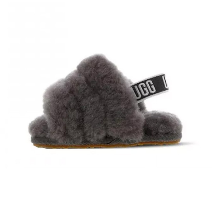 UGG Sandale Ugg Fluff Yeah Slide Enfant (gris) - K-FLUFF-YEAH-SLIDE-CHARC
