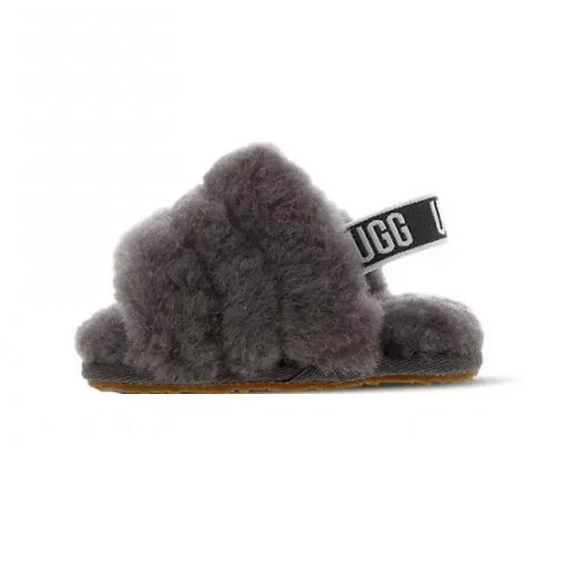 UGG Sandale Ugg Fluff Yeah Slide Enfant (gris) - K-FLUFF-YEAH-SLIDE-CHARC UGG Sandale Ugg Fluff Yeah Slide Enfant (gris) - K-FLUFF-YEAH-SLIDE-CHARC