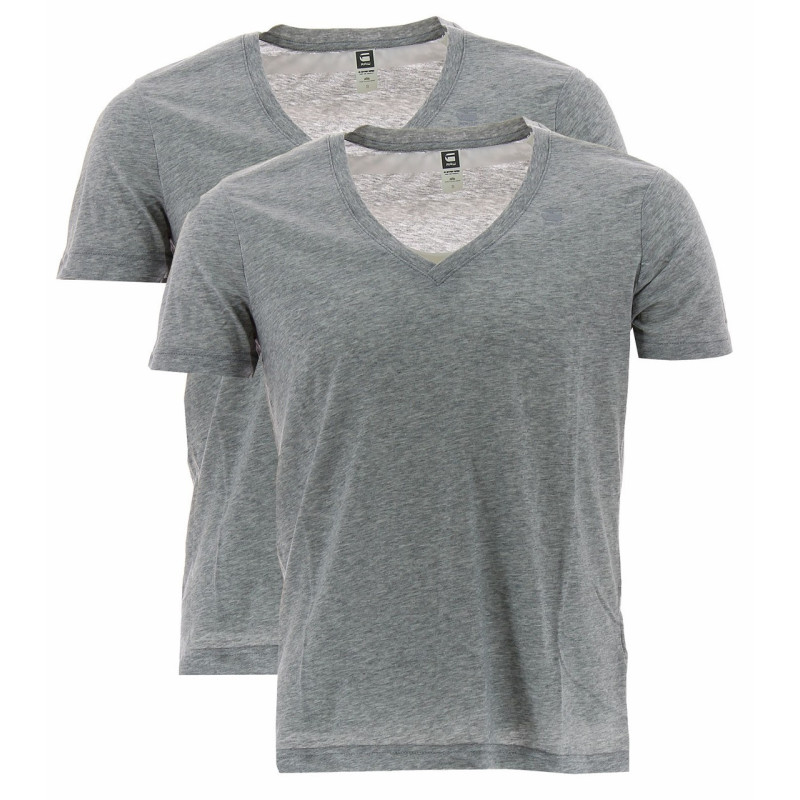 Lot de 2 tee-shirts G-Star V-Neck (Gris) Lot de 2 tee-shirts G-Star V-Neck (Gris)