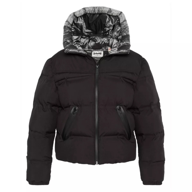 Schott Doudoune courte à capuche Femme Schott BRITTANYW Schott Doudoune courte à capuche Femme Schott BRITTANYW