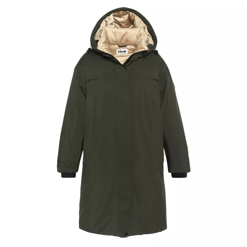 Schott Parka longue à capuche Femme Schott ASPENW Schott Parka longue à capuche Femme Schott ASPENW