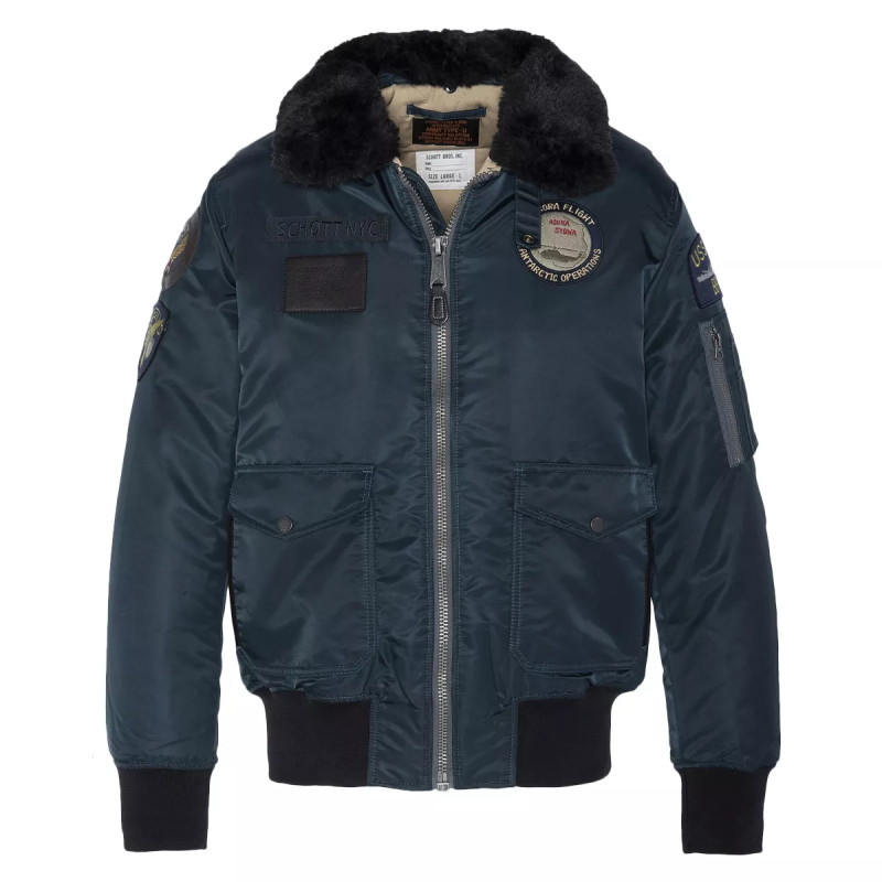 Schott Blouson badgé Schott OHARAVINTRS Schott Blouson badgé Schott OHARAVINTRS