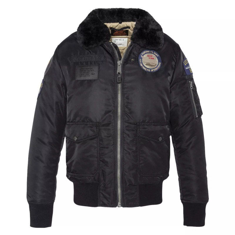 Schott Blouson badgé Schott OHARAVINTRS Schott Blouson badgé Schott OHARAVINTRS