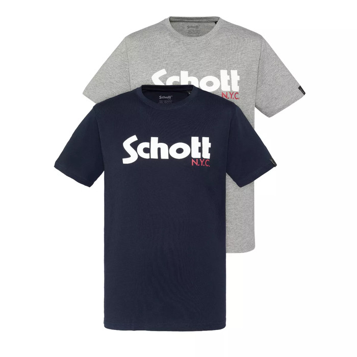 Schott Pack 2 Tee-shirt Schott PETIT LOGO