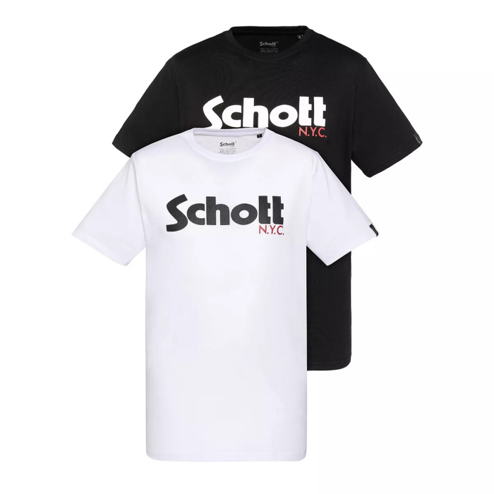 Schott Pack 2 Tee-shirt Schott PETIT LOGO
