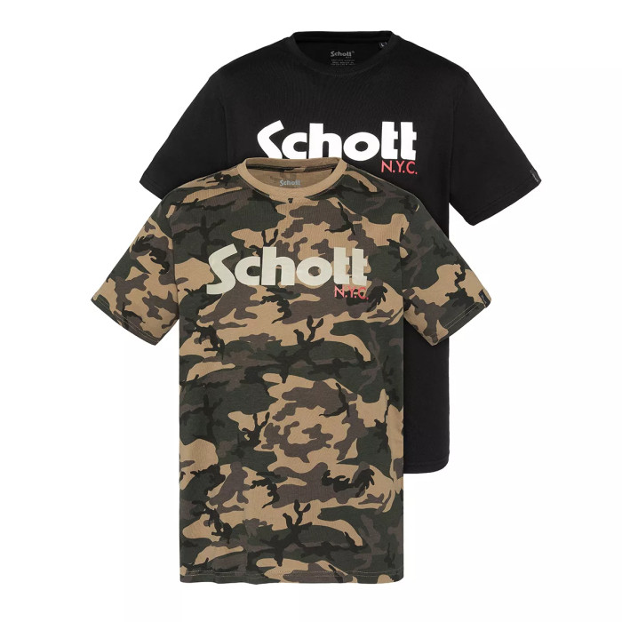 Schott Pack 2 Tee-shirt Schott PETIT LOGO