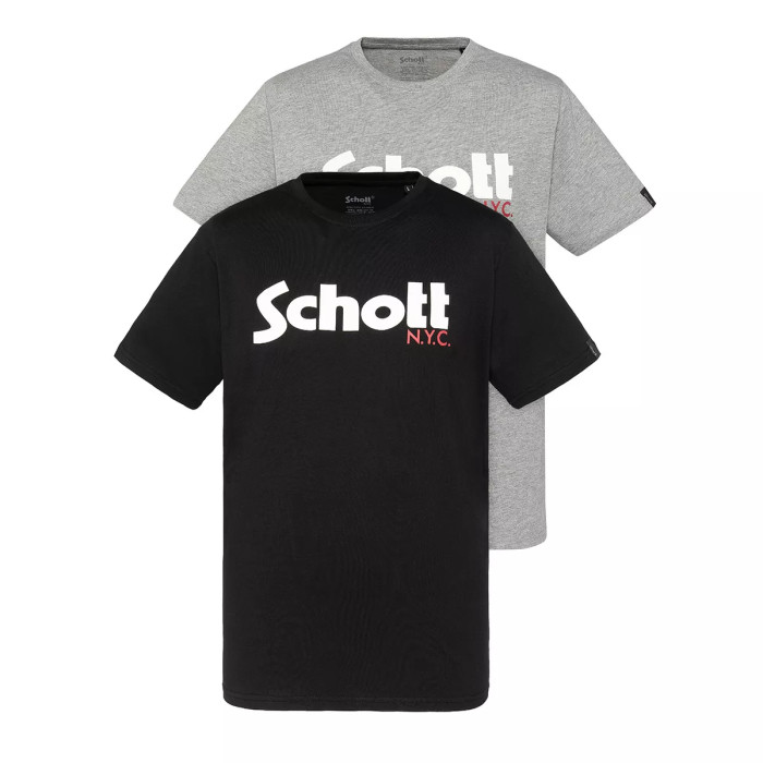 Schott Pack 2 Tee-shirt Schott PETIT LOGO