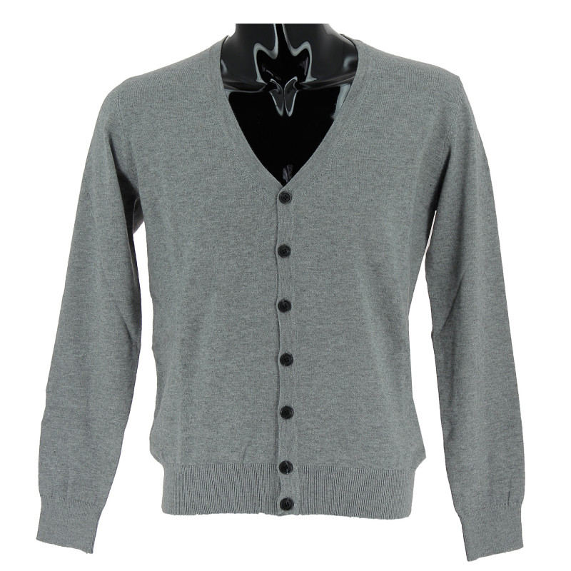 Cardigan Real Cashmere - IUS108134-GRIS Cardigan Real Cashmere - IUS108134-GRIS