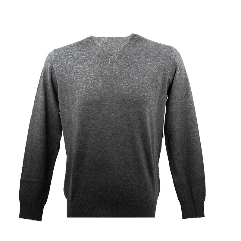 Real Cashmere Pull Real Cashmere COLLO V (Anthracite)- IUB109842-COLLOV-TOPPE Real Cashmere Pull Real Cashmere COLLO V (Anthracite)- IUB109842-COLLOV-TOPPE