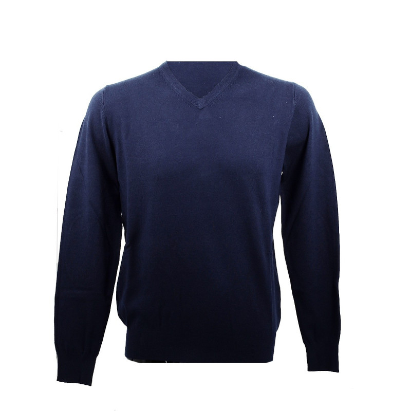 Real Cashmere Pull Real Cashmere COLLO V (Navy) - IUB109842-COLLOV-TOPPE Real Cashmere Pull Real Cashmere COLLO V (Navy) - IUB109842-COLLOV-TOPPE