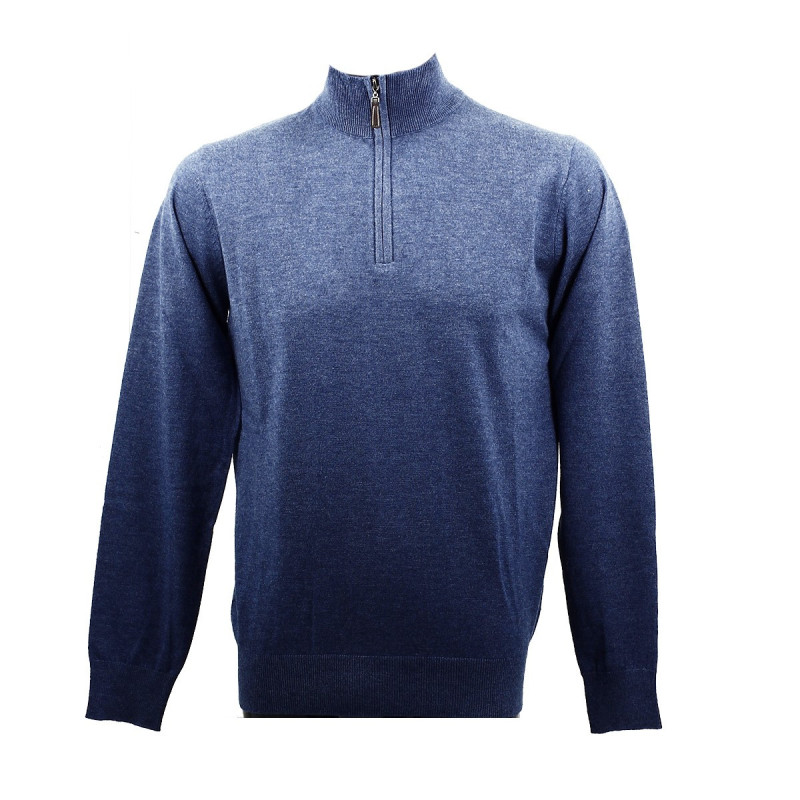 Real Cashmere Pull Real Cashmere (Bleu) - IUB109903-LUPETTO-ZIP Real Cashmere Pull Real Cashmere (Bleu) - IUB109903-LUPETTO-ZIP