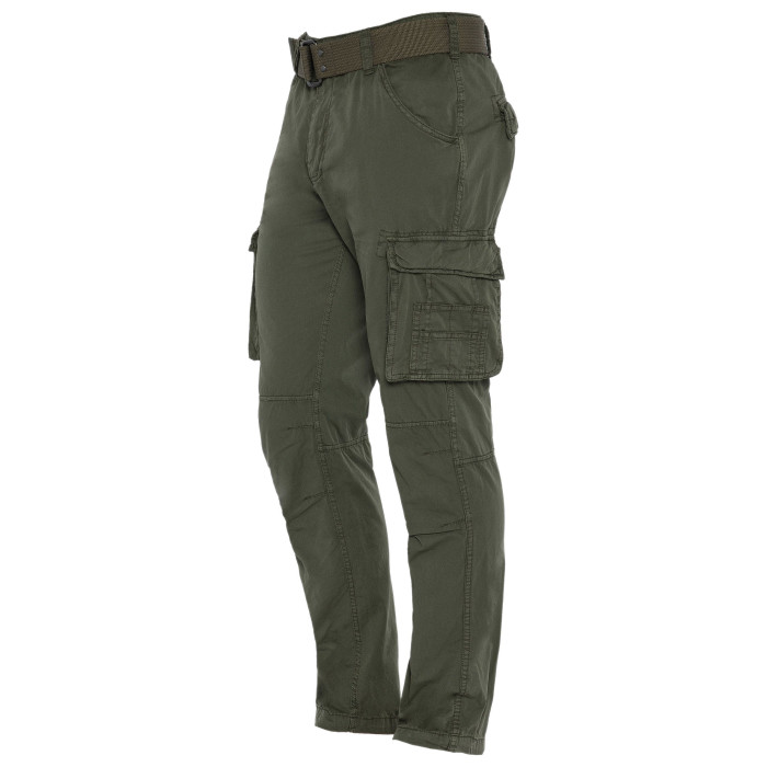 Schott Pantalon cargo slim Schott ARMY CEINTURE