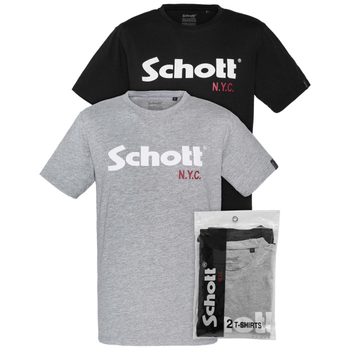 Schott Pack de 2 tee-shirt Schott ras du cou