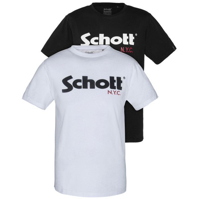 Schott Pack de 2 tee-shirt Schott ras du cou